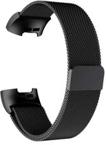 Bracelet en acier pour Fitbit Charge 3 et 4 - Bracelet milanais Fitbit - Charge 3 et 4 - Petit - Zwart - Bracelet Fitbit Chique - Milanais - Bracelet Fitbit Hip - CHPN