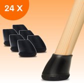 Cache-jambes pour chaises ronds et flexibles FLOOQ Pro 21-26 mm - Feutre anti-rayures - Protection des pieds de chaise et des sols - Lot de 24 - Fen