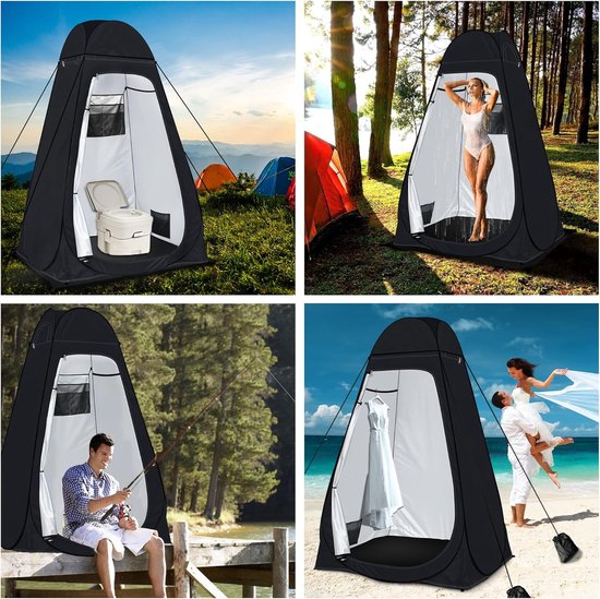 Camping Toilettent riggoo Douchetent Pop-up Veranderende Tent Privacy Toilet Kleedkamer Opbergtent Mobiele Outdoor Toilettent voor Camping & Strand, met Draagtas (UV 50+) van Riggoo — afbeelding 5