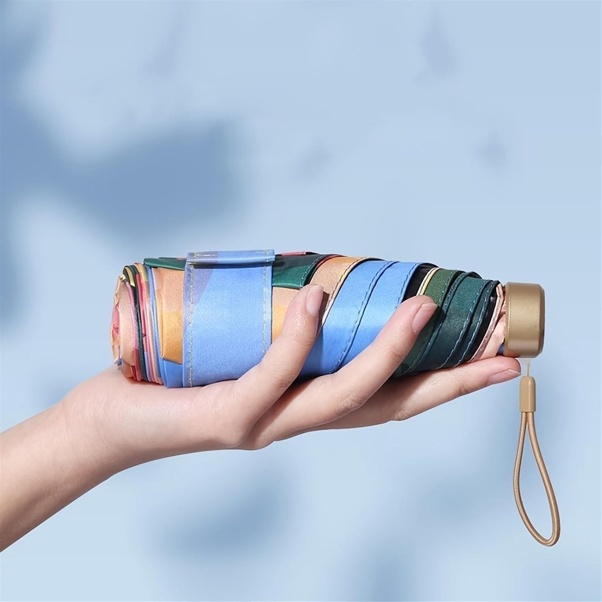 Paraplu's - Paraplu opvouwbaar -Reisminiparaplu - voor in de tas - met hoes - Kleine - compacte UV-bescherming - Lichtgewicht - klein opbergvakje - UV50+ Opvouwbare Zonnescherm Paraplu - Extra Plat 6-Voudig — cadeau in Sport & Outdoor - foto 3