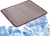 Koelmat Voor Hond & Kat - 100x75cm - Maat XL - Voor minder dan 30 kg - Koelmatten voor honden - Koelmat hond - Koelmat kat - Wasbaar - Duurzame - Koeldeken voor katten en honden - Bruin