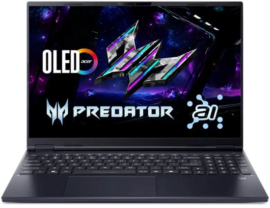 Acer Predator Helios Neo 16S AI PHN16S-71-94ZA Intel Core Ultra 9 275HX Laptop 40,6 cm (16") WQXGA 32 GB DDR5-SDRAM 1 TB SSD NVIDIA GeForce RTX 5070 Wi-Fi 6E (802.11ax) Windows 11 Home Zwart - Acer - Hoofdafbeelding