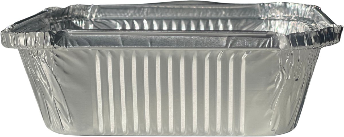 Aluminium Bakje - 200 Stuks - Wegwerp - 450 cc - 144x119x45 mm - Kapsalon Bakje - Gril Bakje