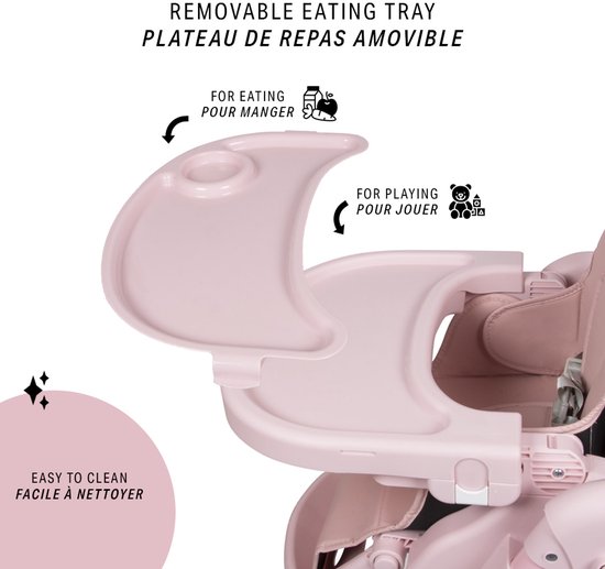 Baninni Kinderstoel - Meegroeistoel Roma Roze van Baninni — afbeelding 2