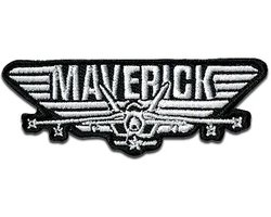 Top Gun Maverick Logo Patch - Stijlvol opstrijkbaar embleem - 2,6 x 6,9 cm