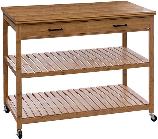 Eazy Living Desserte de Cuisine Louna Marron