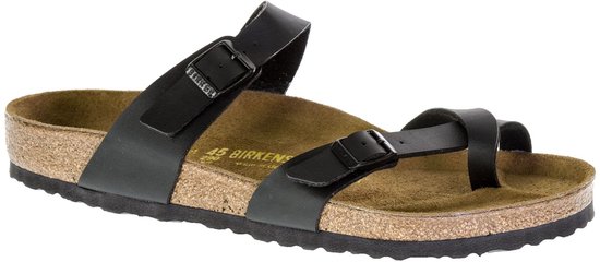 Birkenstock Mayari Briko-FLor Zwarte Sandalen