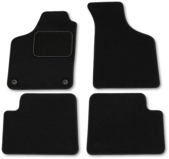 Mattastic® Automatique - 4 pièces - Ajustement parfait - Set complet - Zwart - Convient pour Renault Twingo II (2007-2014)