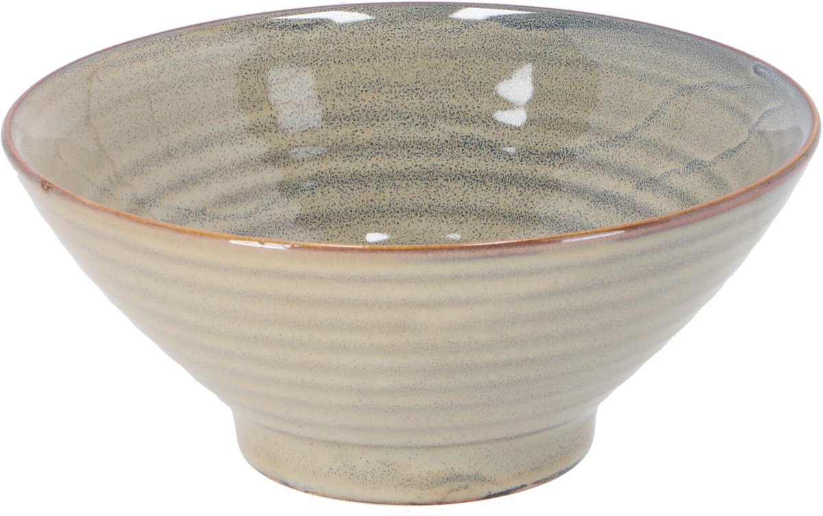 Excellent Houseware Aardewerk Kom - 17 x 7,5 cm, Multikleur
