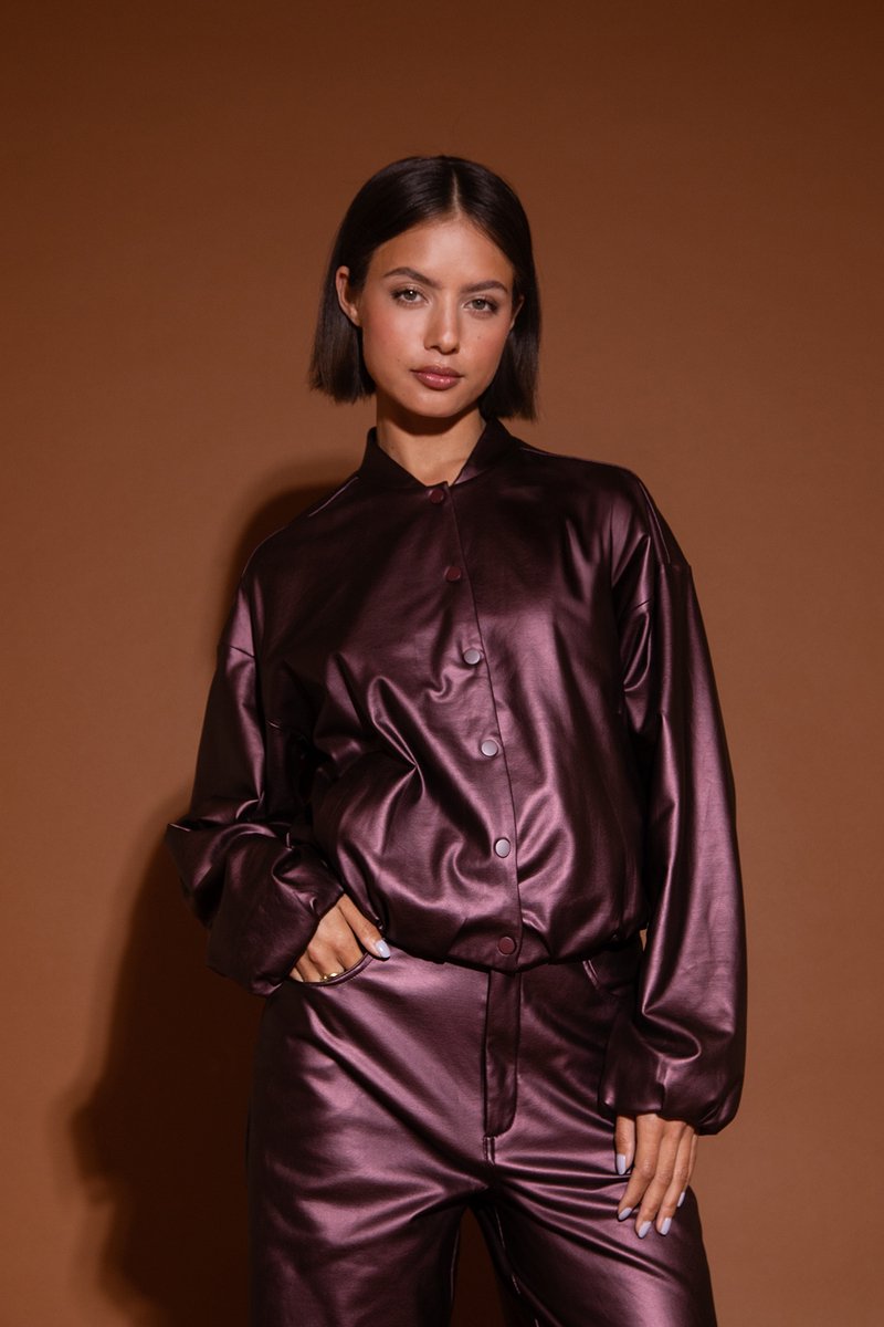 Studio Amaya Isabella Dames - Jas - Bordeaux - Maat XL
