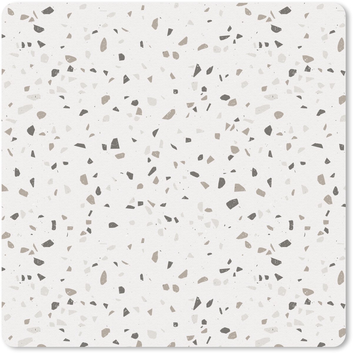 Muismat 20x20 cm - Mousepad Terrazzo - Patroon - Créme - Muismatten