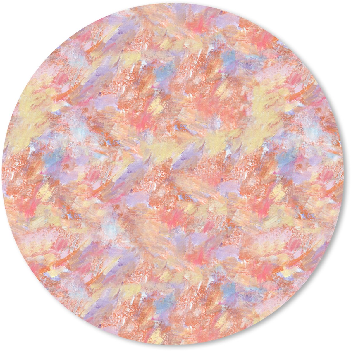 Muismat rond 40x40 cm - Mousepad Abstract - Multi - Kleur - Verf - Ronde muismatten