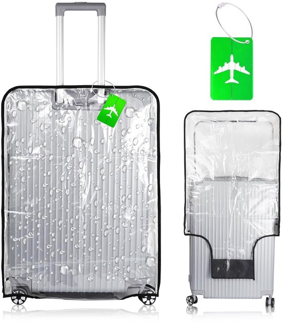 Housse De Valise Transparent PVC - Protection Bagage Voyage Imperméable 28/30 Pouces