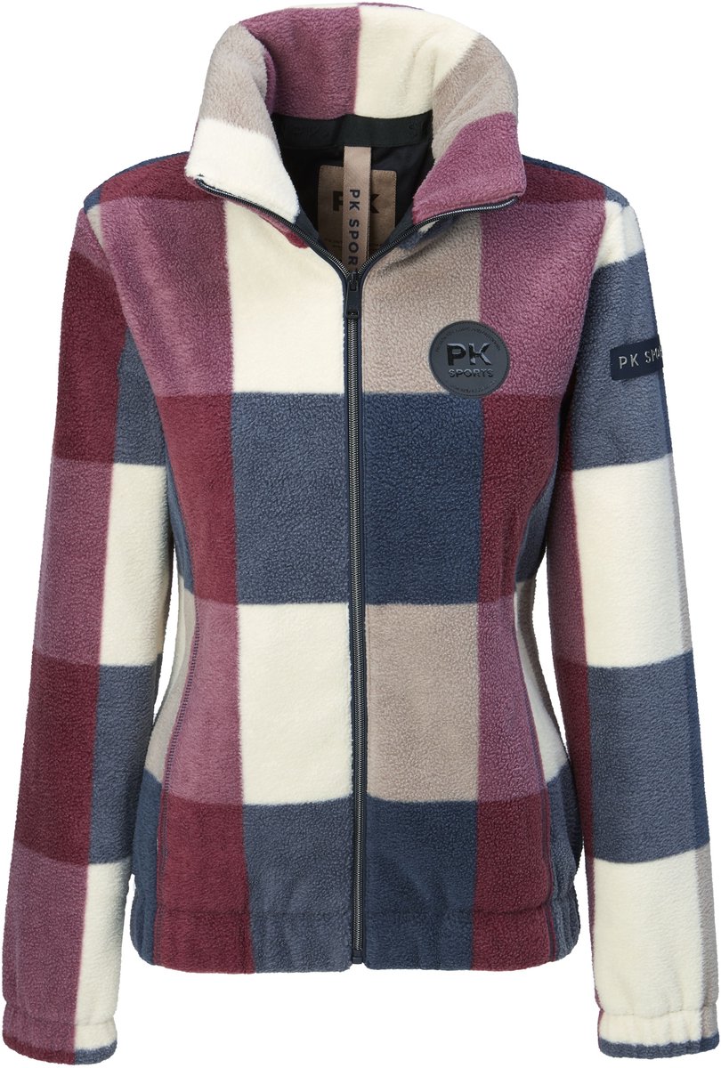 PK International Sportswear Fleecevest Ritszakken -Jersey Voering Geruit patroon Donkerblauw – Port Roman