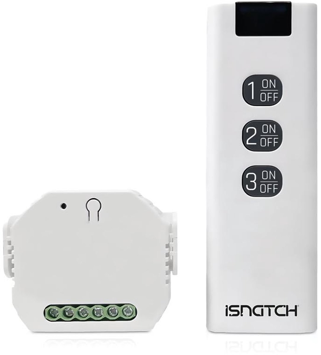 HeySmart Slimme wifi module voor verlichting met afstandsbediening, voor inbouw in 503-doos of DIN-rail, appbediening via smartphone, geschikt voor 10A schakelingen, zonder hub te gebruiken