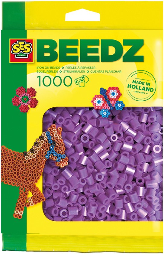 SES Beedz - Strijkkralen - Paars - 1000 stuks