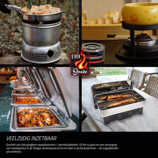 Eurocatch Brandpasta Catering Branders - 24x 200g Brandgel - Roetloos & Geurloos - Ca. 3 Uur Brandduur - Geschikt voor Chafing Dishes & Warmhoudbakken — afbeelding 5