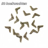 50 - Coins de protection Vintage - pour protéger et décorer livres, albums, albums photos, chemises de menu - Bronze antique