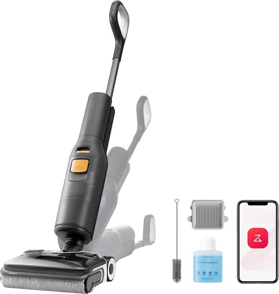 Roborock F25 XT Draadloze Wet & Dry stofzuigers-Steelstofzuigers -Nat Droog Stofzuiger - 20000Pa-AI-hulp - 90°C Zelfreiniging - 5min Droog - 4 Standen - Automatisch schoonmaakmiddel-Vuilherkenning - 180° Plat - App