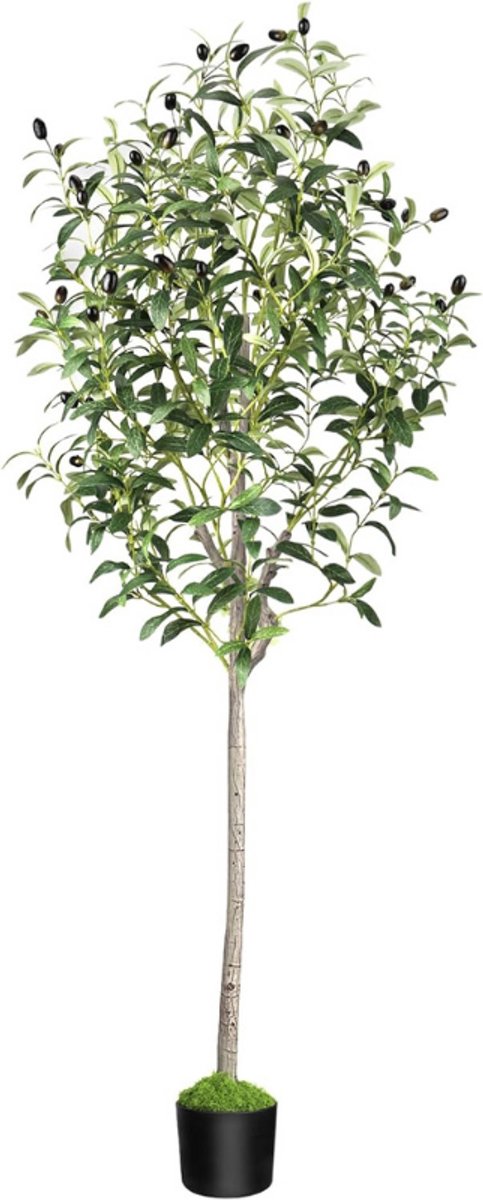 BOG Kunstmatige Olijfboom 150 cm - Grote Nepplant In Pot - Plastic Kunstplant Voor Thuisdecoratie - Woonkamer - Slaapkamer - Kamer Decoratie - Housewarming GROEN