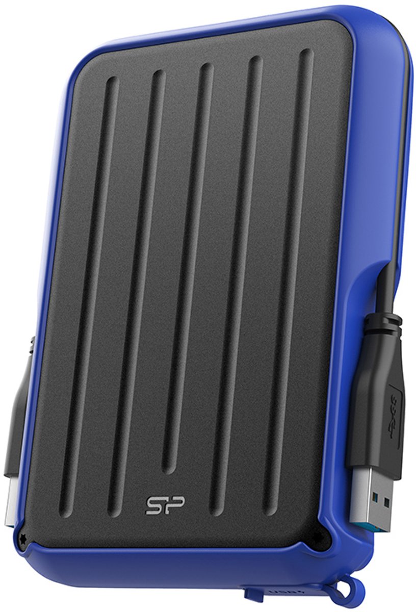 Dysk zewnętrzny HDD Silicon Power Armor A66 (4TB; 25'; USB 3.2; Blue; SP040TBPHD66LS3B)