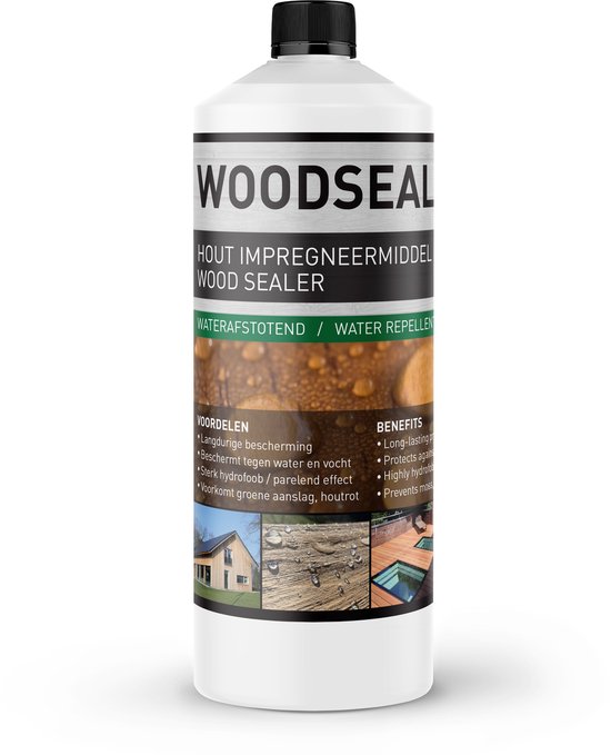 Woodseal Pro - Hout impregneermiddel - Nano Coating 100% Waterdicht - Schutting, Tuinhuis, Tuinhek, Pergola’s - Duurzaam - 1L (6m2)
