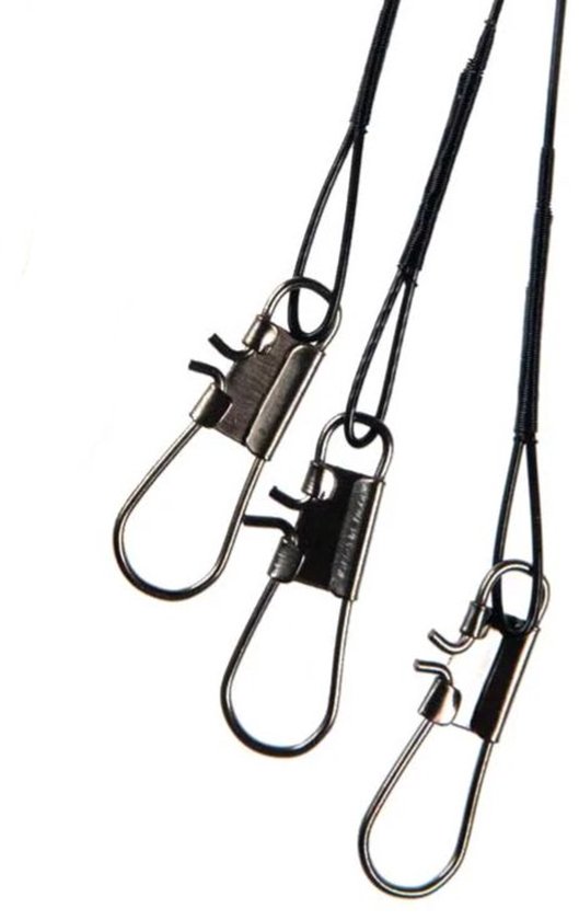 Fil Coated Wire Leader 'Black' - 30 stuks - 30cm - 15kg - Stalen onderlijnen - Zwart - Roofvis onderlijnen voor Kunstaas Vissen van Fil Fishing — afbeelding 3