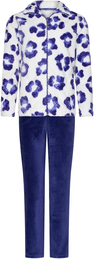 Rebelle - Leopard Lilac - Huispak - Fleece - Wit/Paars - Maat 48