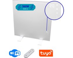 DVHS Infrarood paneel 60 x 60 cm - 360 watt - Inclusief thermostaat - Verplaatsbaar of wandmontage - Met voetjes - lichtgewicht oplossing