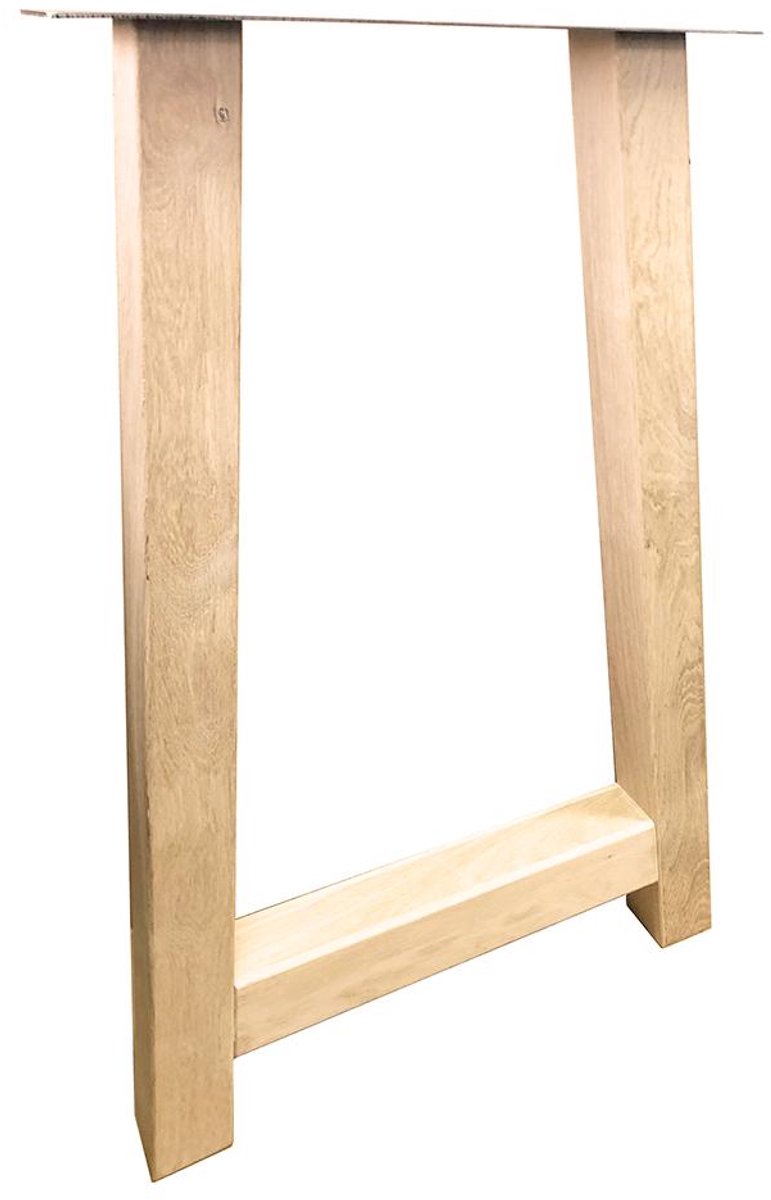 FLE - Eiken houten A taps tafelpoot bar poot 69 bij 8 cm en hoogte 100 cm (koker 8 x 8 cm) - barpoot - tafelpoot