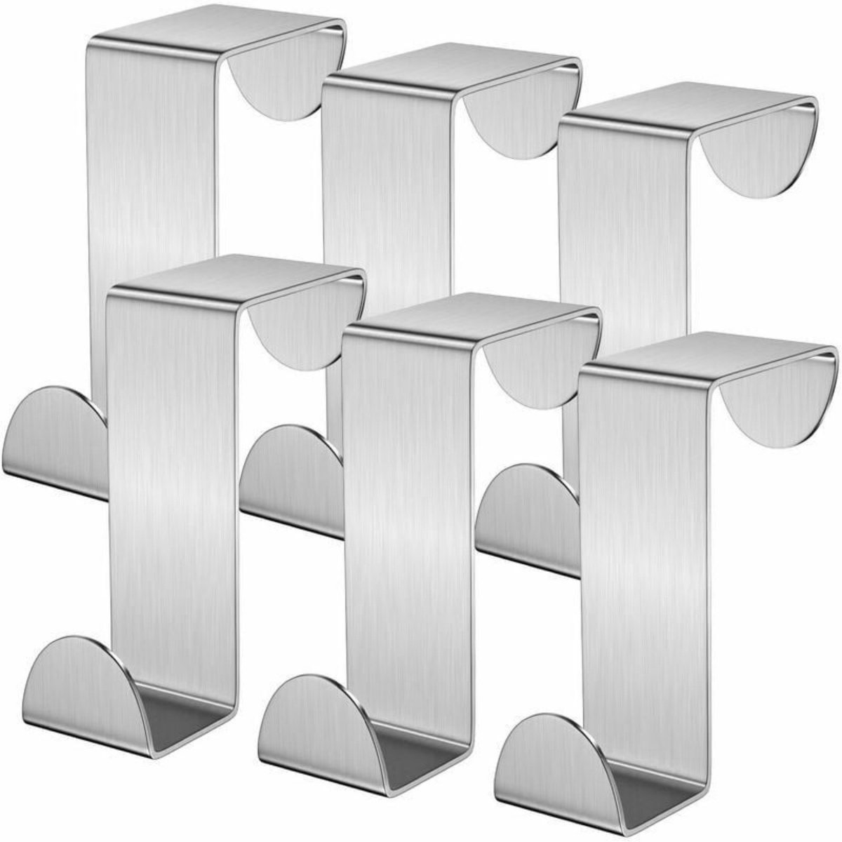 EXCITAT Ophanghaken - Kapstok - Deurhaak - Deurhaken over Deur - Deurhaak RVS Set - Badkamer haak - Keuken Haak - Jashaak - Kapstokken - 6 Stuks