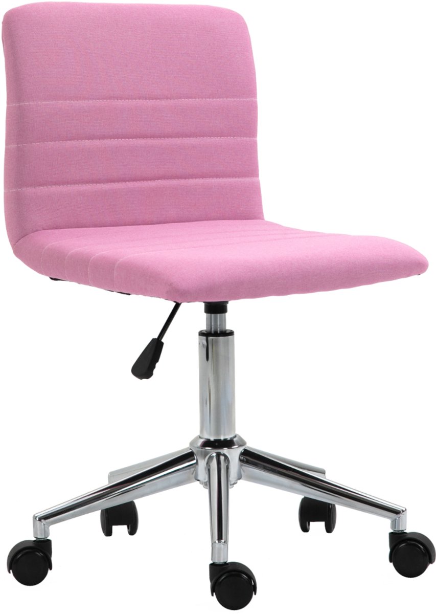 SVITA LINUS bureaustoel voor kinderen - draaistoel, stoffen bekleding, roze - SVITA - €42,99