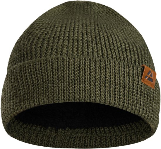 Bonnet DANISH ENDURANCE en Laine Mérinos - Doublure Intérieure Polaire - Ultra Chaud - Vert