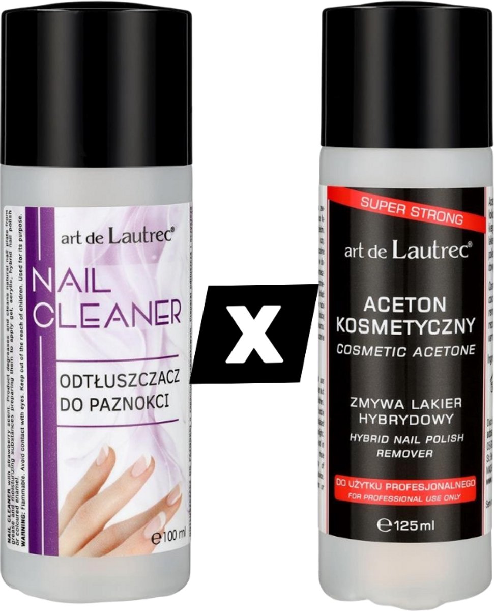 Gellac - 100% Pure Aceton 125ml & Nagel Cleaner 100ml – Aceton - Nail Cleaner - Voor Gellak Gellac, Acrylnagels & Kunstnagels – Professionele Verwijderaar & Reiniging - Nagellak remover - voor mooi resultaat