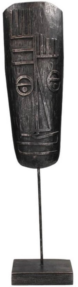 Beeld masker - Ornament Statue Mask Polyresin Black - woondecoratie
