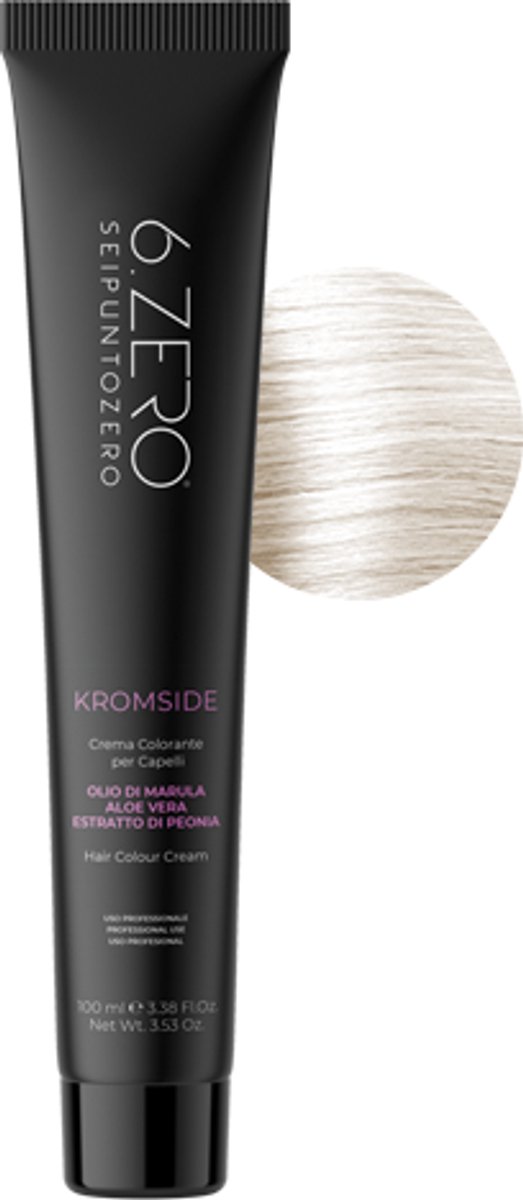 KROMSIDE – Crema colorante para el cabello 100 ml – 6.ZERO – Color Aluminio