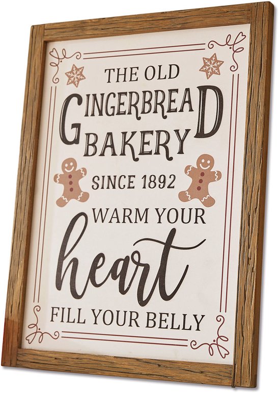 LOBERON Tableau déco Boulangerie blanc/marron
