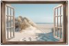 Plage - Dune, Bleu, Beige