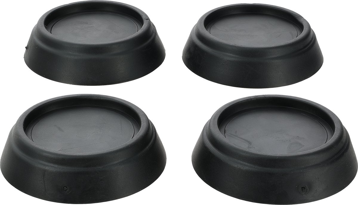 Trillingsdempers zwart t.b.v. wasmachine en droger 4 stuks
