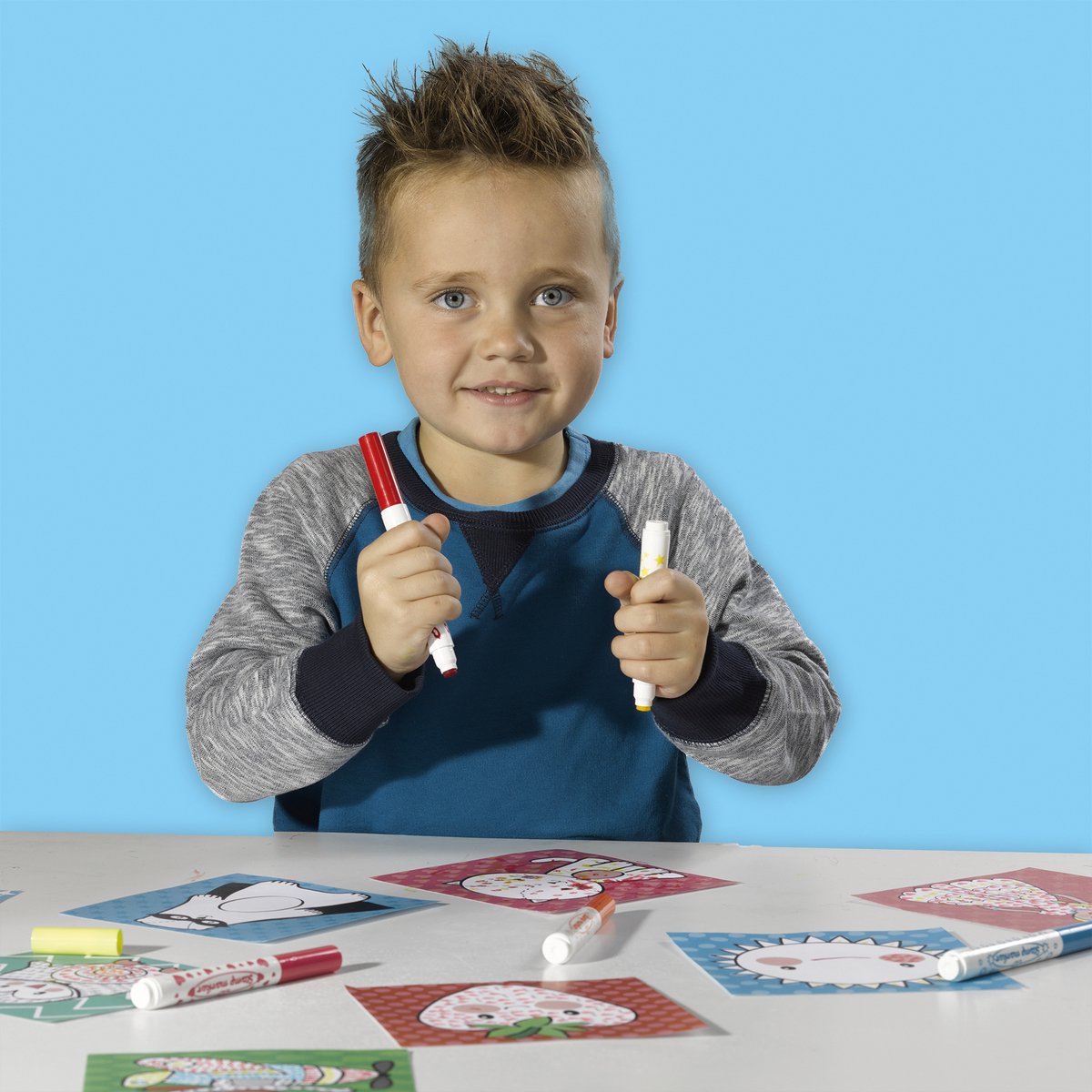 SES Creative - Stempelen met stiften - 6 stempelstiften met 16 stempelvellen — afbeelding 5