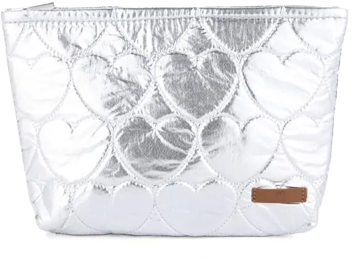Makeup tasje - toilettas - travel bag- zilver
