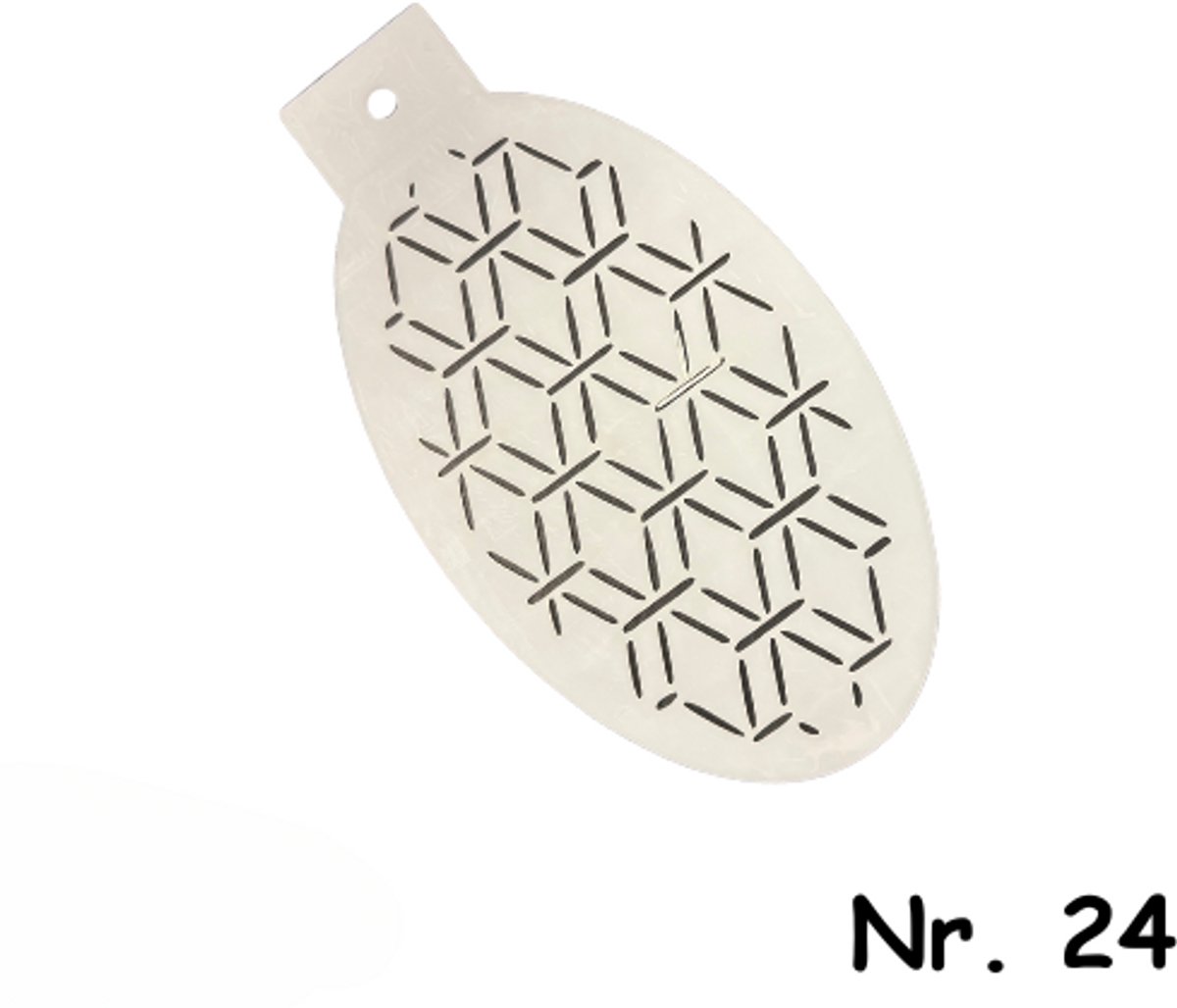 Schminksjabloon - streepjes (nr. 24) - 12cm