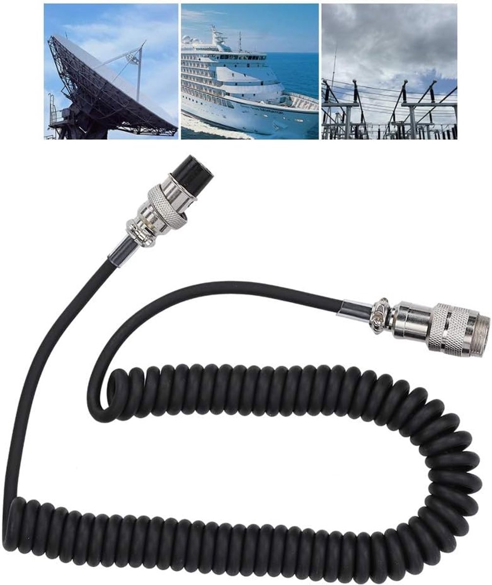 8 Pin Coiled Microfoon Kabel - Male Extension Kabel - Vrouwelijke Kabel