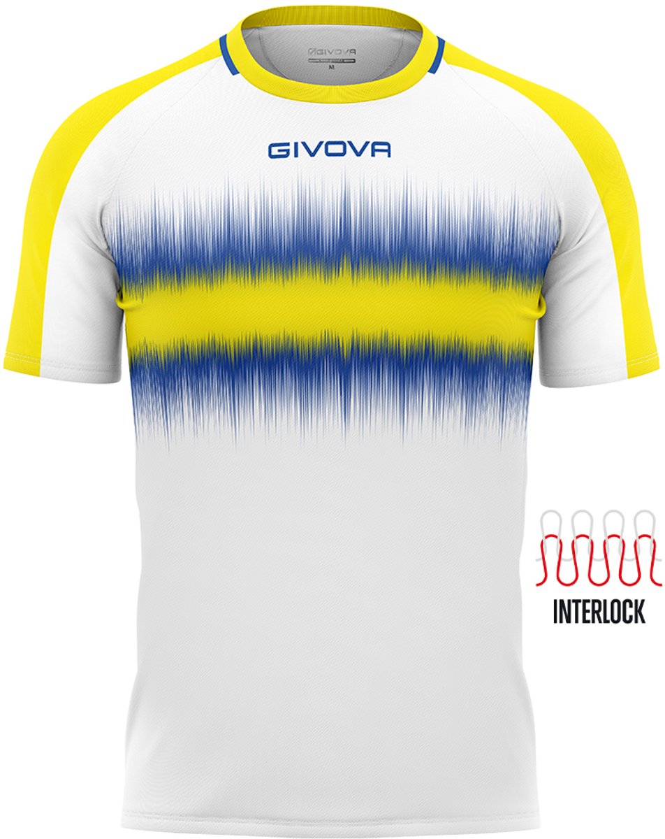 Sportshirt Givova Radio Zwart-wit Wit - L
