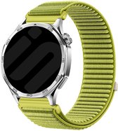 Strap-it Wave Nylon Bandje 22mm – Geschikt voor Samsung Galaxy Watch 3 45mm / 1 46mm / Gear S3 – Amazfit GTR 2/3/4 – Polar Vantage M / Grit X – OnePlus Watch 1/2/3 – Huawei Watch GT 2/3/4/5 46mm – Suunto Run / Race / Vertical / 9 Peak – Veld Groen