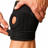 Kniebrace – Verstelbare Kniebandage – Ondersteuning bij Patella Blessures, Artrose & Meniscus – One Size Fits All – Comfort & Stabiliteit – Zwart