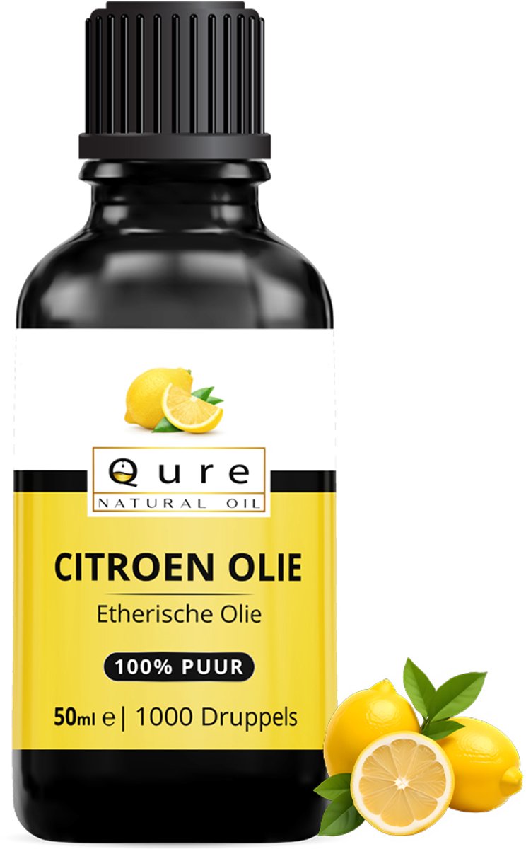 Citroen Olie 50ml | Etherische Lemon Olie van Therapeutische Kwaliteit | Biologisch | 100% Puur & Onbewerkt | Aromatherapie | Essential Lemon Oil