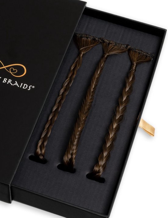 Infinity Braids - Braidies - Set van 3 Clip-in Vlechtjes - Lizzy, Jolie ...