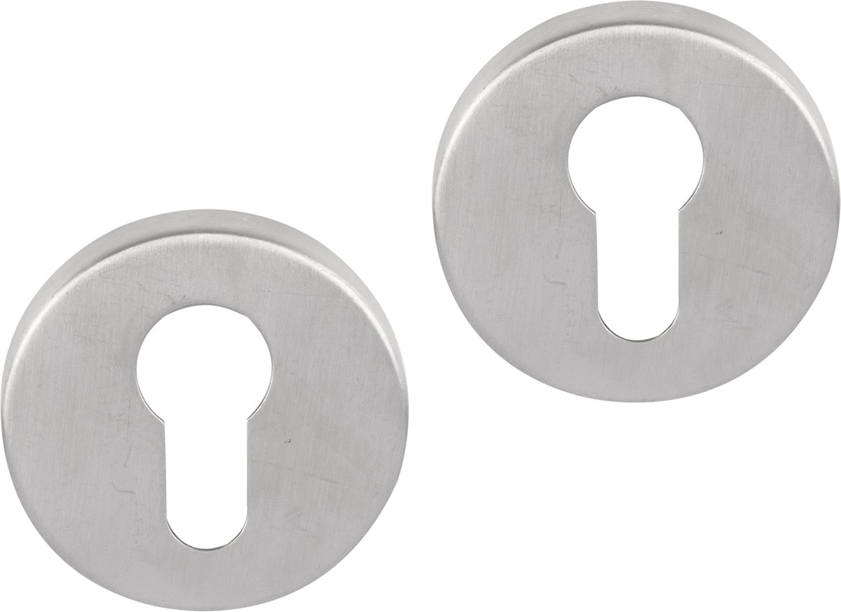 Differnz Cilinderrozet - mat chroom - rvs - - essence rond 53x10mm mat chroom
