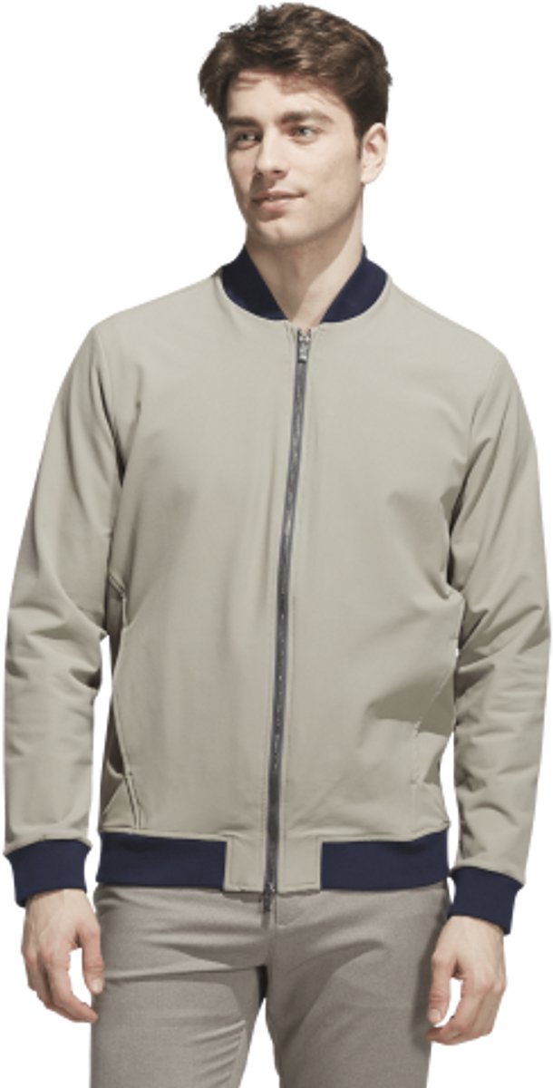 Adidas Ultimate Full Zipp Heren Golfjas Putbei Beige